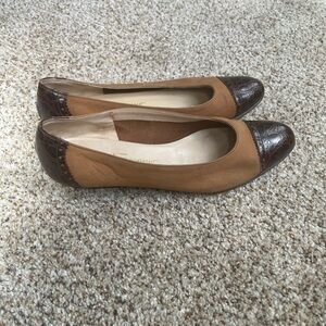 Salvatore Ferragamo croc-embossed Oxford cap toe Size 7B